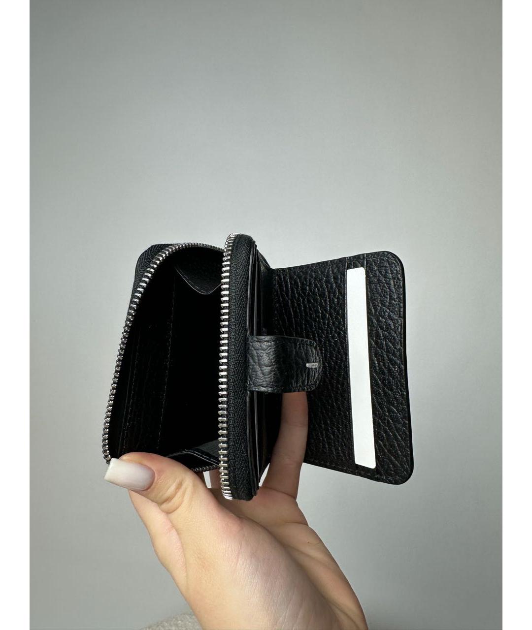 MAISON MARGIELA Черный кожаный кошелек, фото 5