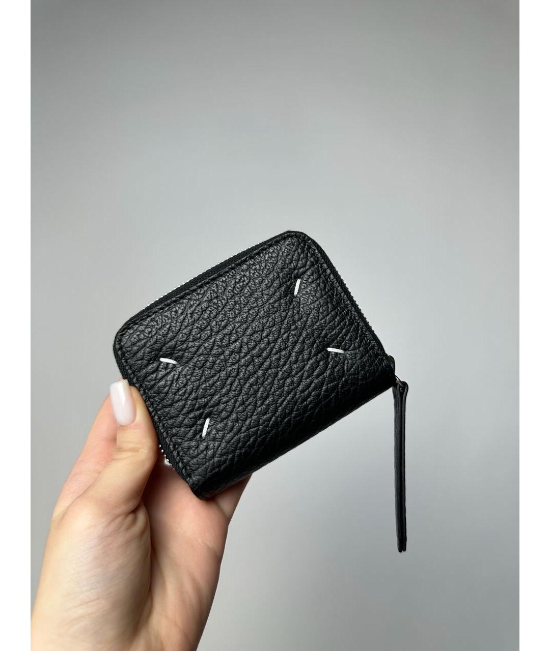 MAISON MARGIELA Черный кожаный кошелек, фото 9