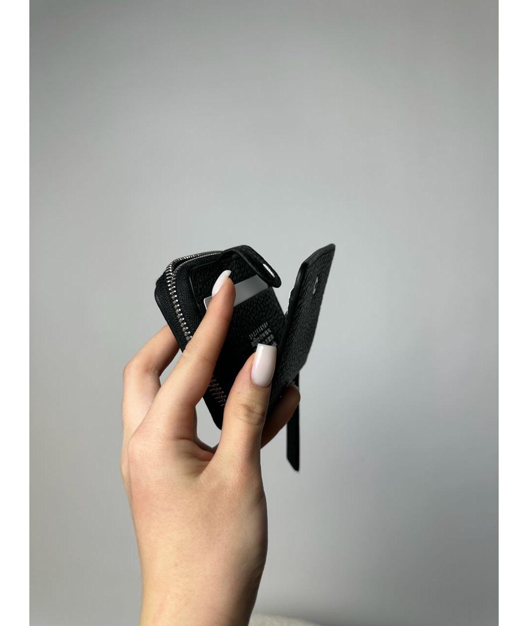 MAISON MARGIELA Черный кожаный кошелек, фото 7