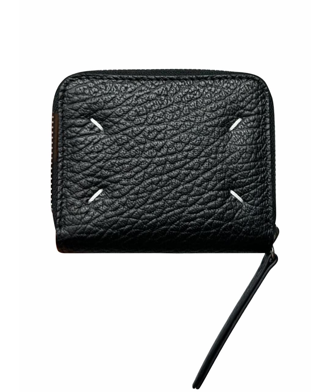 MAISON MARGIELA Черный кожаный кошелек, фото 1