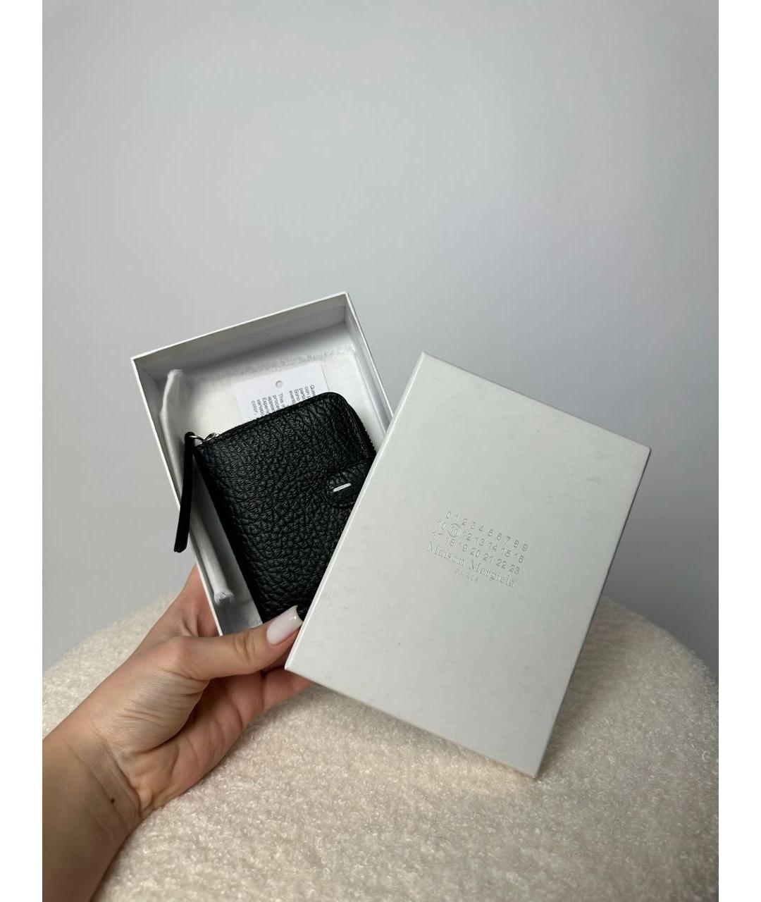 MAISON MARGIELA Черный кожаный кошелек, фото 8