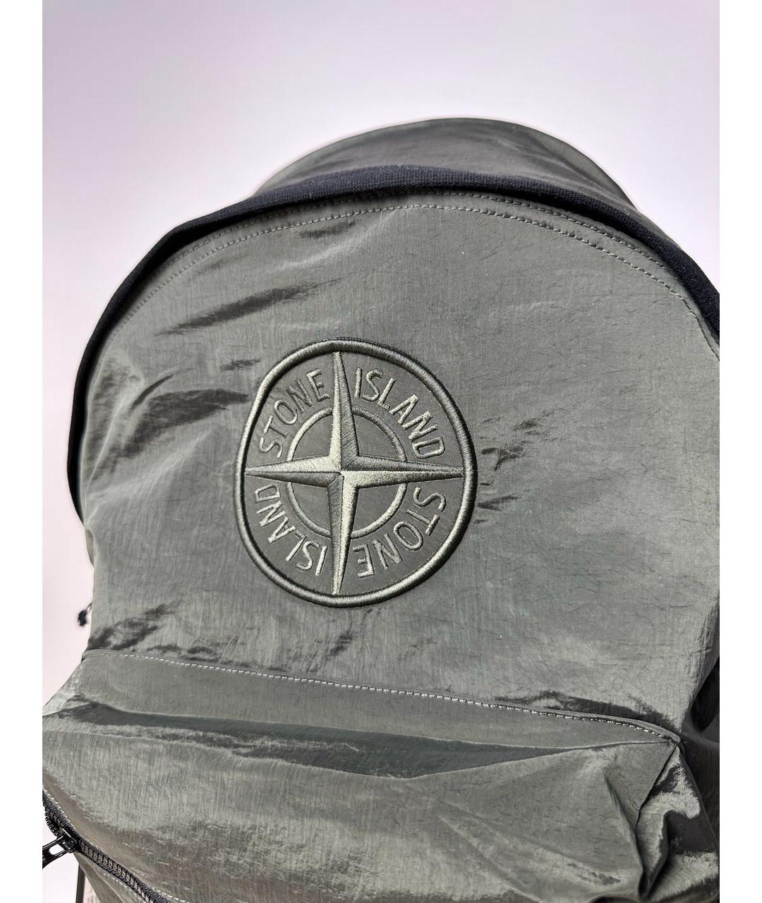 STONE ISLAND Зеленый синтетический рюкзак, фото 3