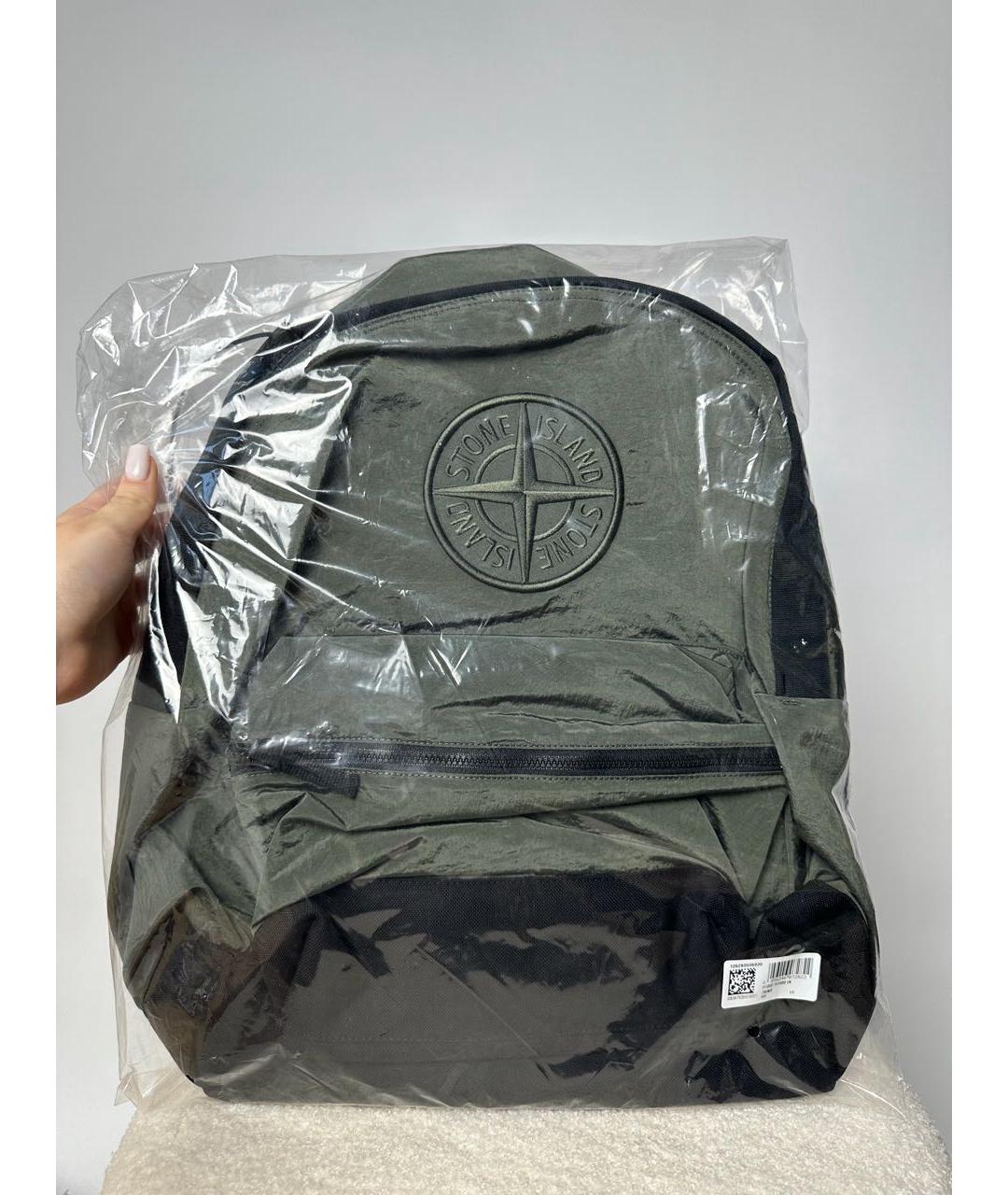 STONE ISLAND Зеленый синтетический рюкзак, фото 8