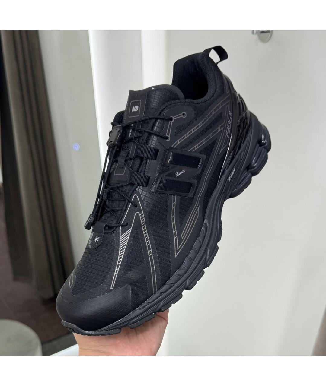 NEW BALANCE Черные текстильные низкие кроссовки / кеды, фото 2