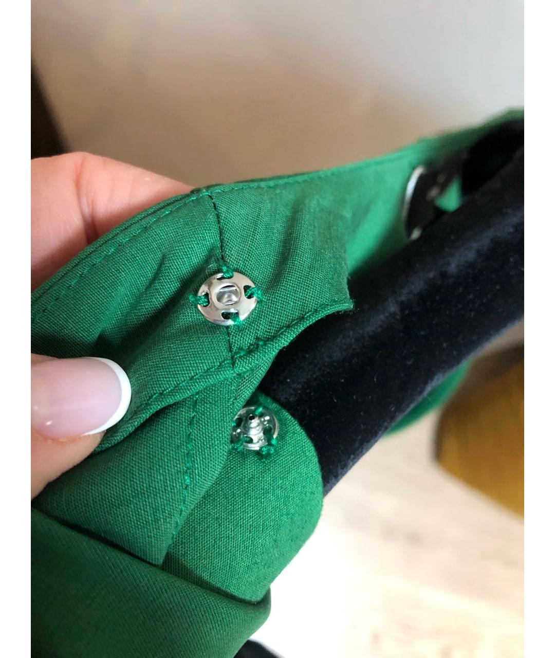 ISABEL MARANT Зеленые хлопковое коктейльное платье, фото 5