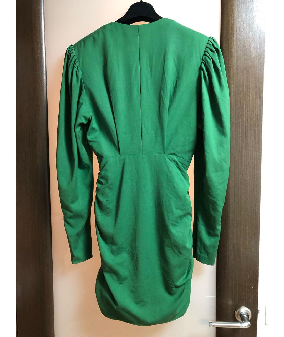 ISABEL MARANT Зеленые хлопковое коктейльное платье, фото 2