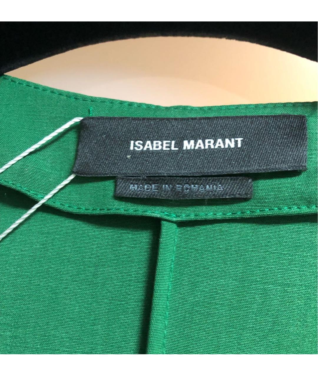 ISABEL MARANT Зеленые хлопковое коктейльное платье, фото 3