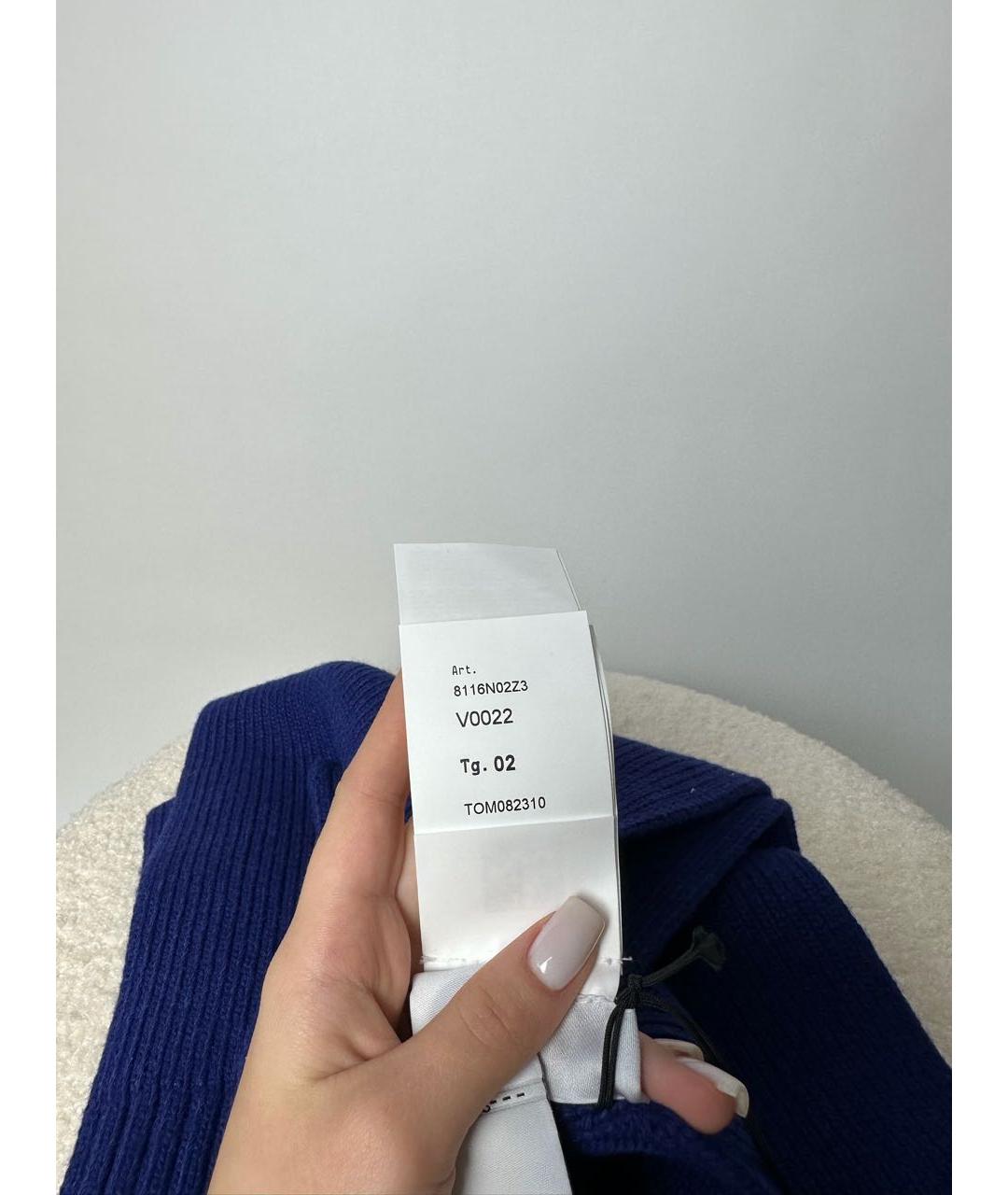 STONE ISLAND Синий шерстяной шарф, фото 6