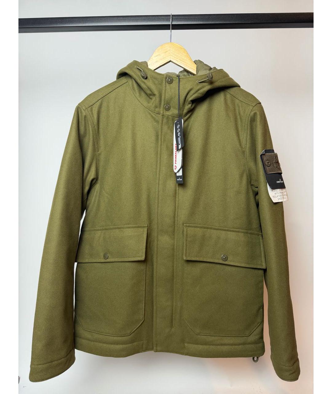 STONE ISLAND Зеленая шерстяная куртка, фото 9