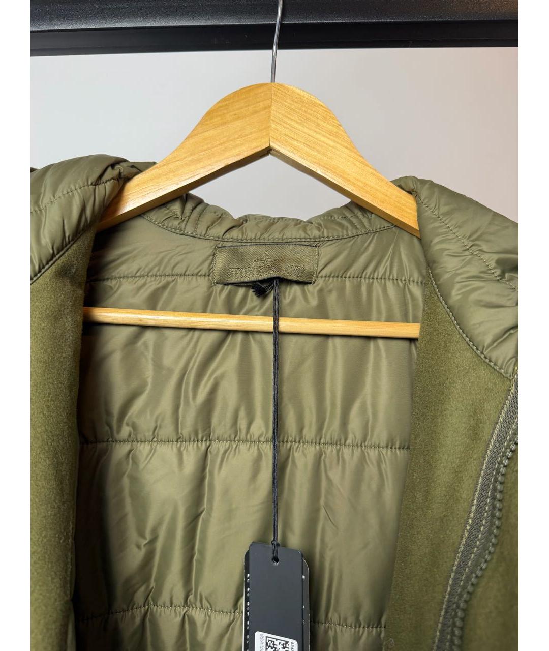 STONE ISLAND Зеленая шерстяная куртка, фото 6