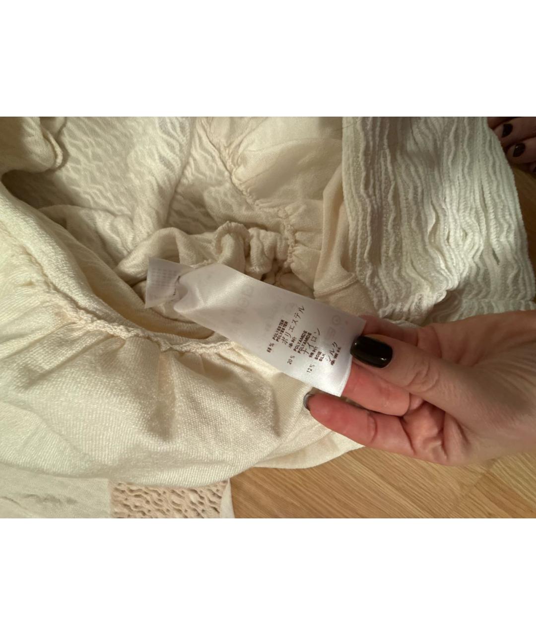 LOUIS VUITTON Бежевое полиэстеровое повседневное платье, фото 6