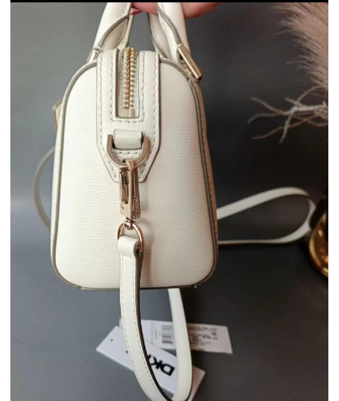 DKNY Черная кожаная сумка с короткими ручками, фото 3