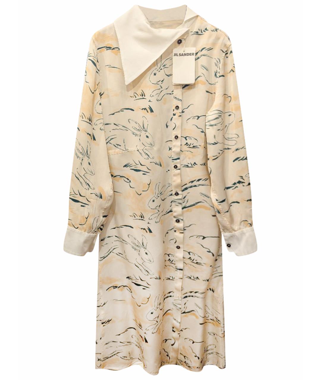 JIL SANDER Мульти вискозное повседневное платье, фото 1