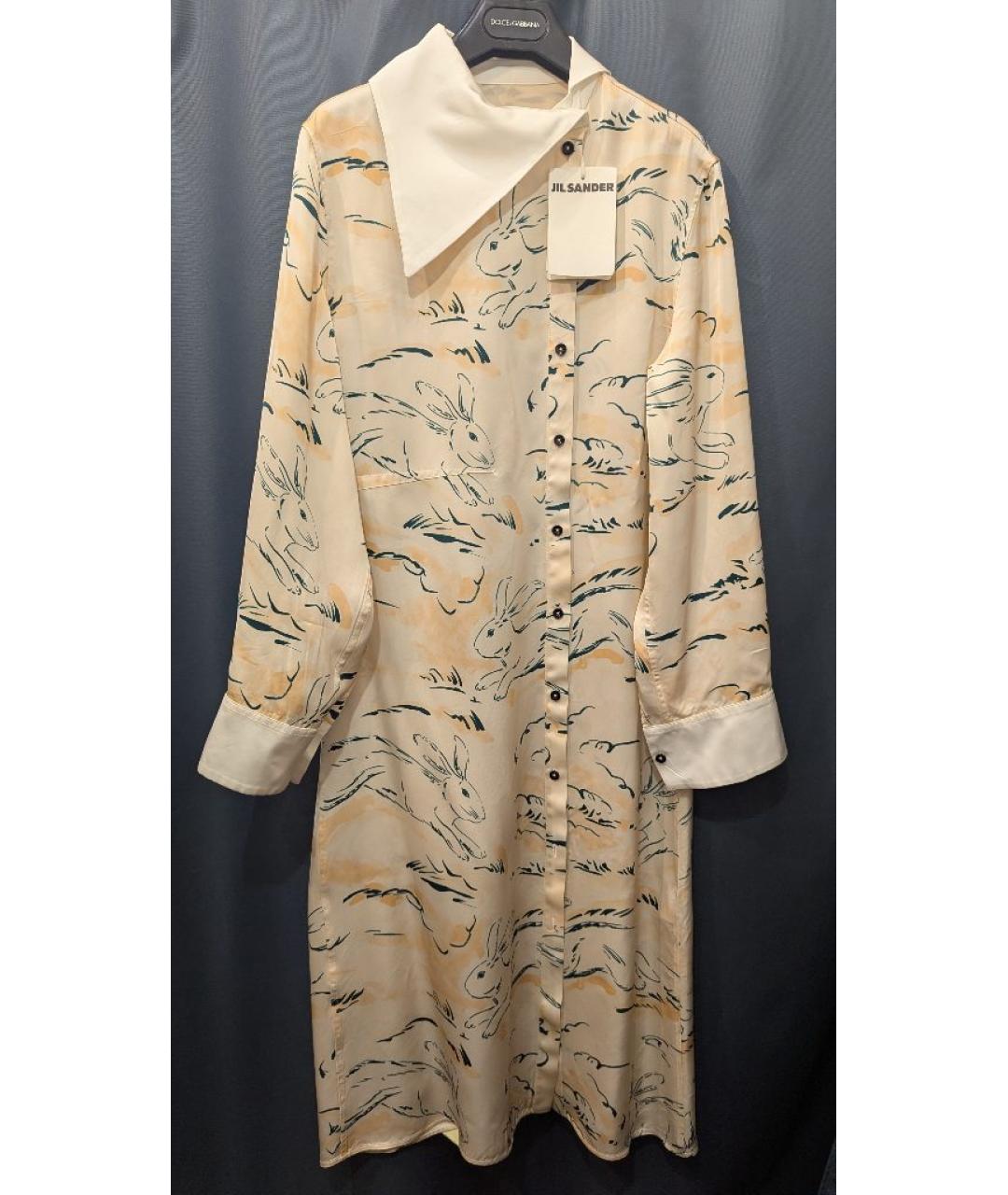 JIL SANDER Мульти вискозное повседневное платье, фото 8