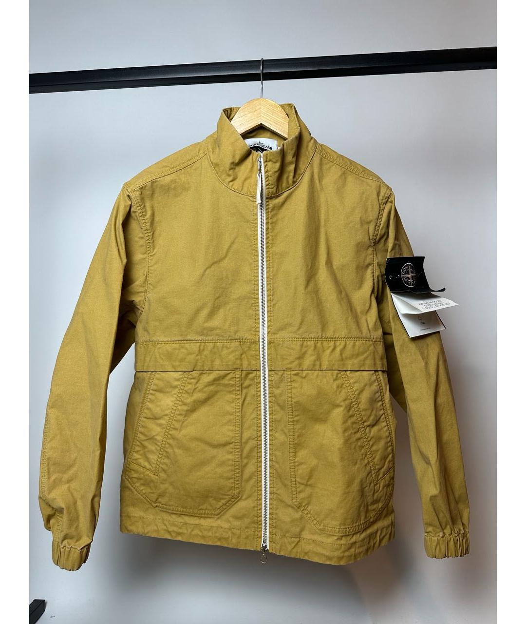 STONE ISLAND Желтая полиамидовая куртка, фото 9