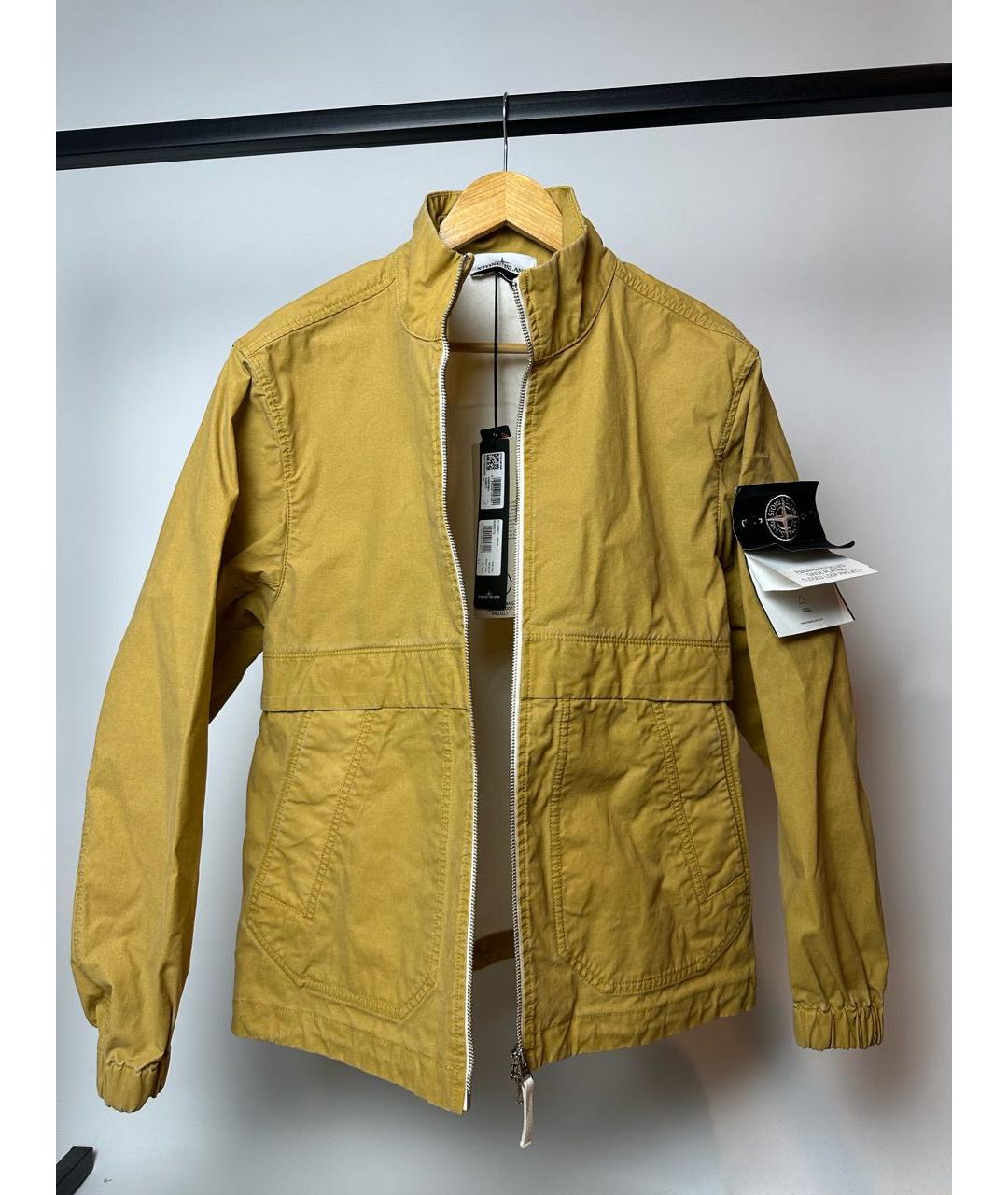 STONE ISLAND Желтая полиамидовая куртка, фото 7