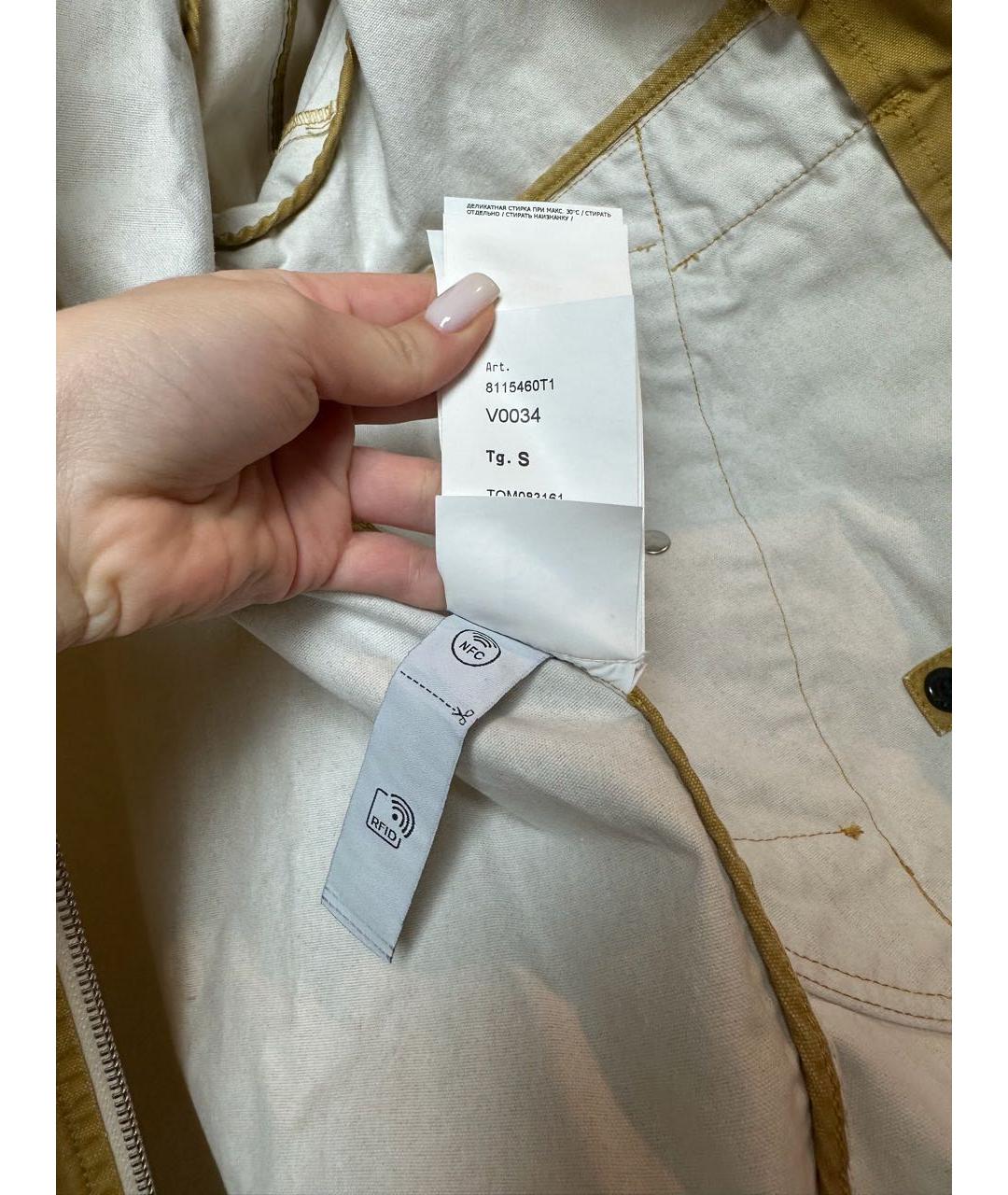 STONE ISLAND Желтая полиамидовая куртка, фото 5