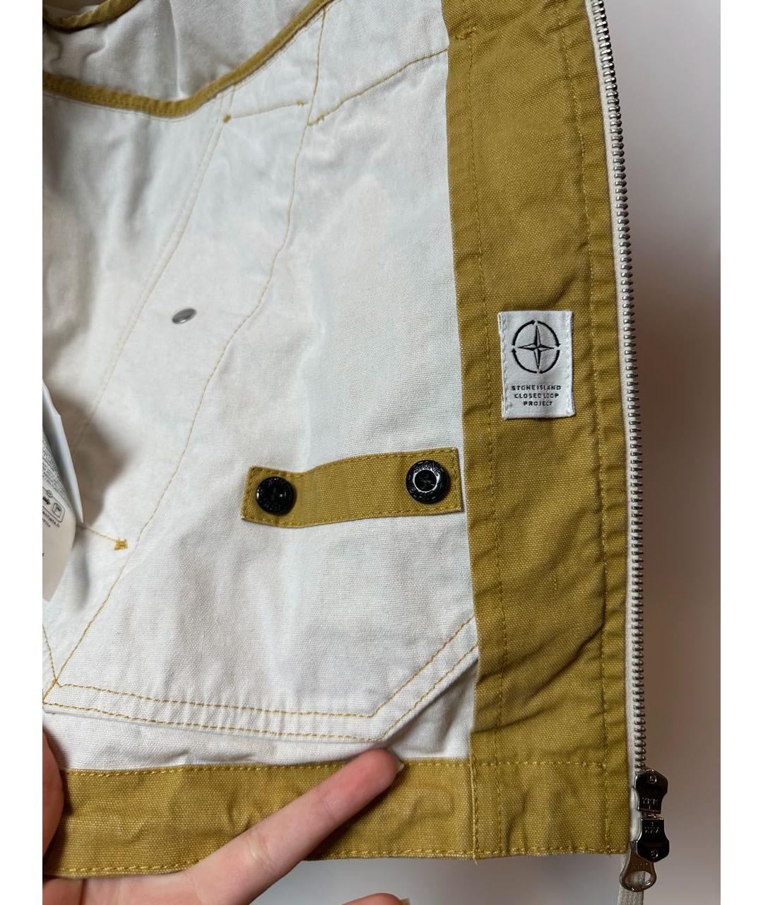 STONE ISLAND Желтая полиамидовая куртка, фото 6