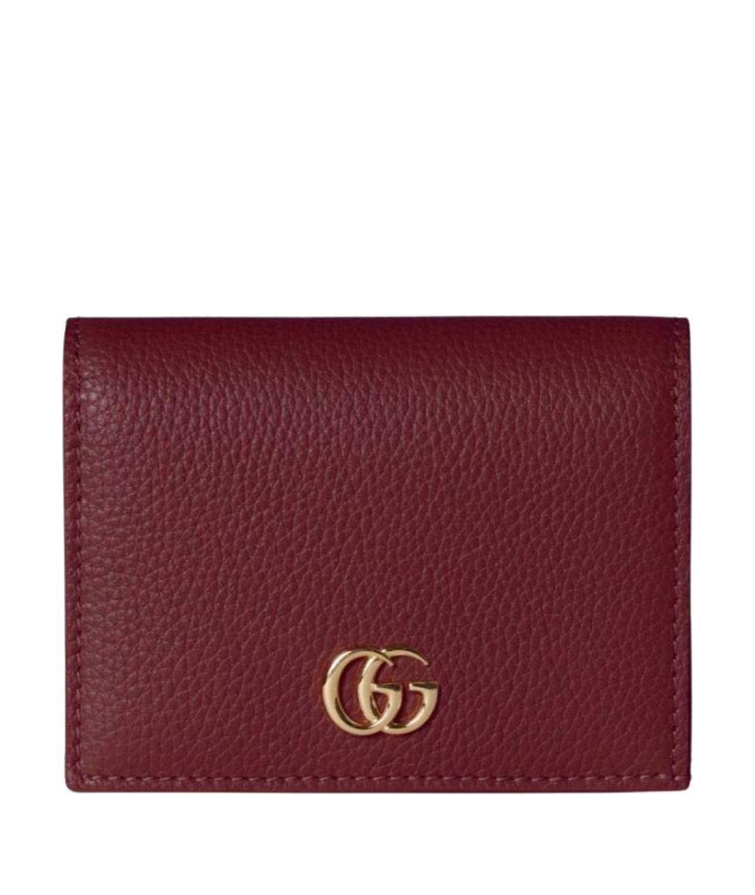 GUCCI Бордовый кожаный кошелек, фото 1