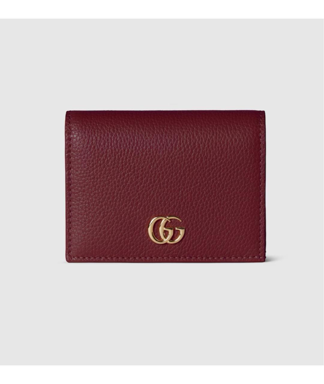 GUCCI Бордовый кожаный кошелек, фото 7