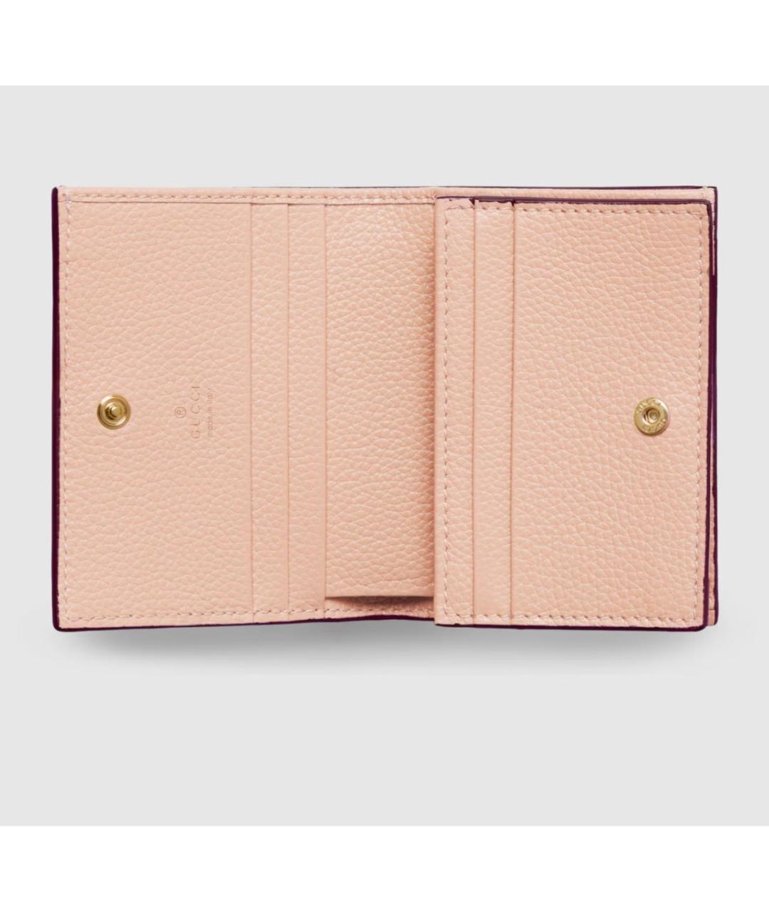 GUCCI Бордовый кожаный кошелек, фото 2