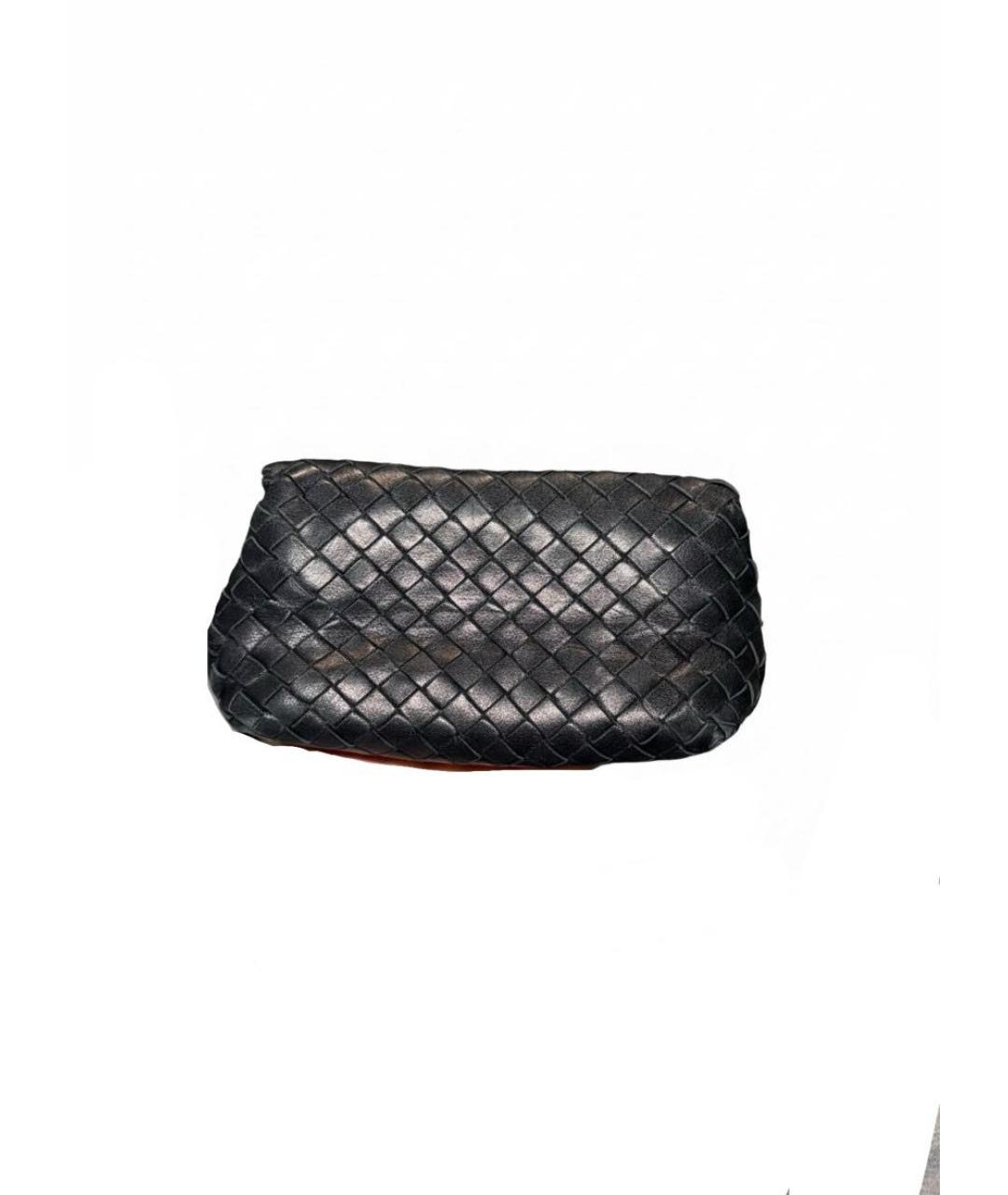 BOTTEGA VENETA Черная кожаная косметичка, фото 3