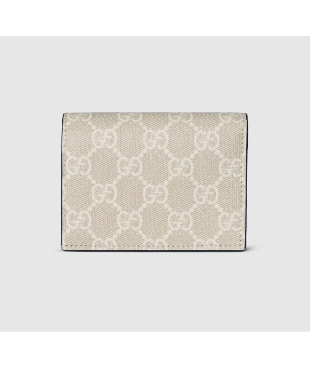 GUCCI Бежевый кожаный кошелек, фото 5