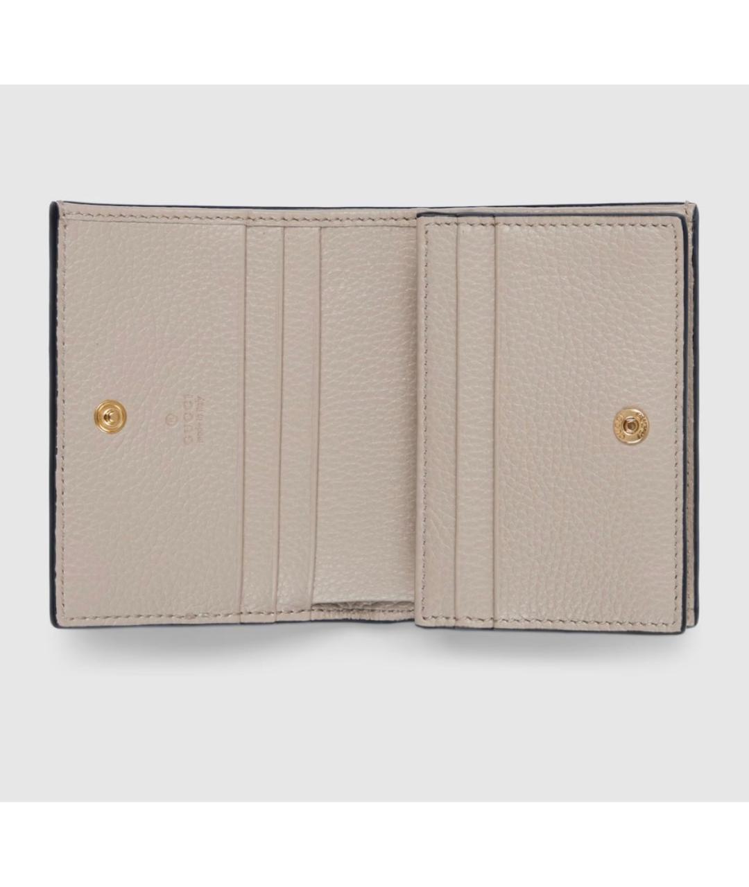 GUCCI Бежевый кожаный кошелек, фото 2