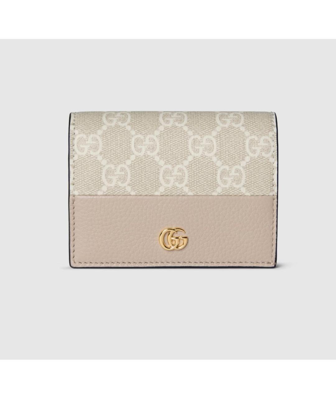 GUCCI Бежевый кожаный кошелек, фото 7