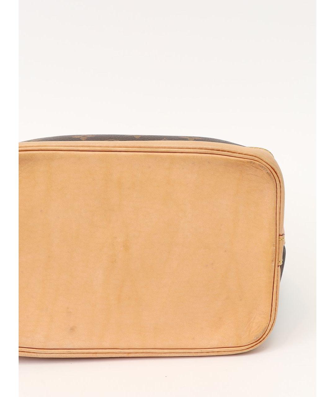 LOUIS VUITTON Коричневая кожаная сумка тоут, фото 7