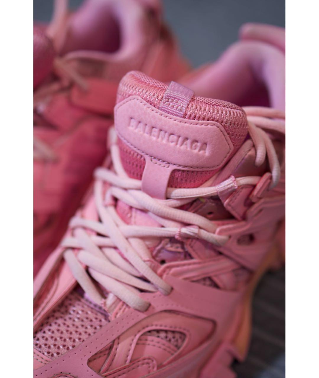 BALENCIAGA Розовые текстильные кроссовки, фото 5