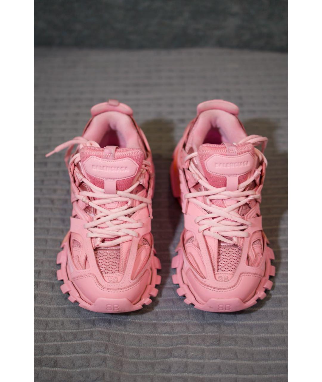 BALENCIAGA Розовые текстильные кроссовки, фото 2
