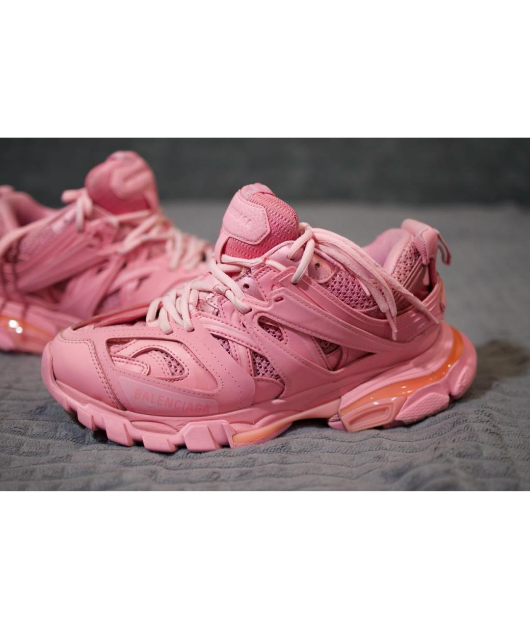 BALENCIAGA Розовые текстильные кроссовки, фото 9