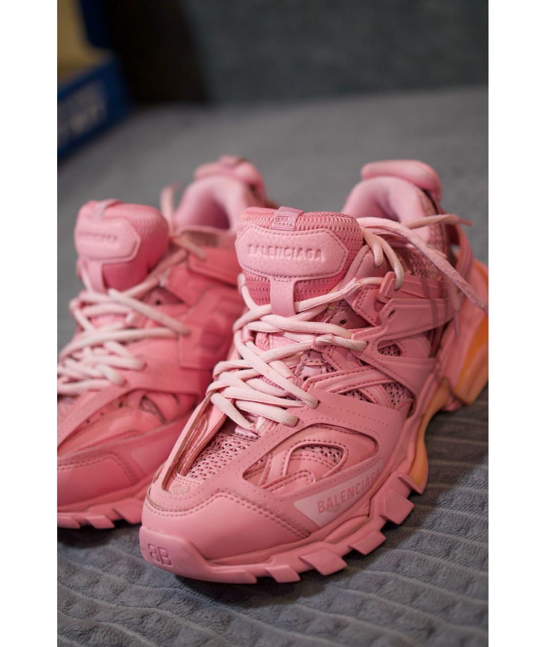 BALENCIAGA Розовые текстильные кроссовки, фото 8