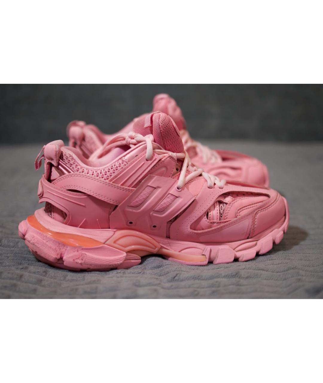 BALENCIAGA Розовые текстильные кроссовки, фото 6