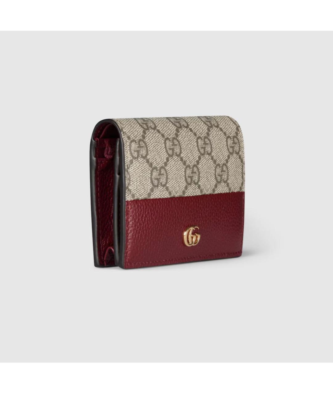 GUCCI Бордовый кожаный кошелек, фото 3