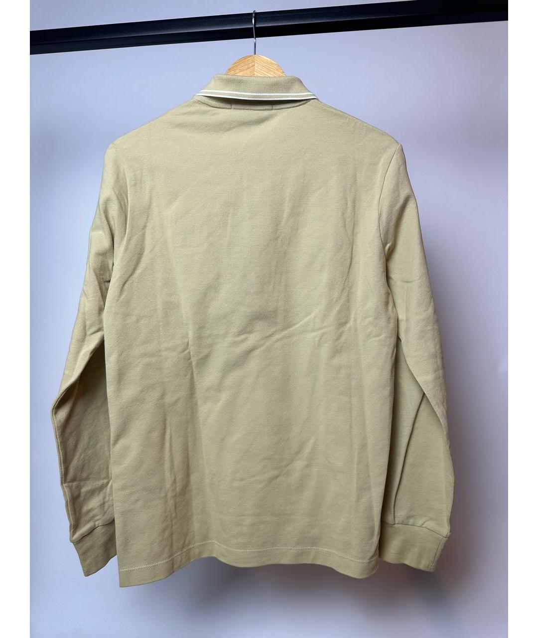 STONE ISLAND Бежевое хлопковое поло с длинным рукавом, фото 4