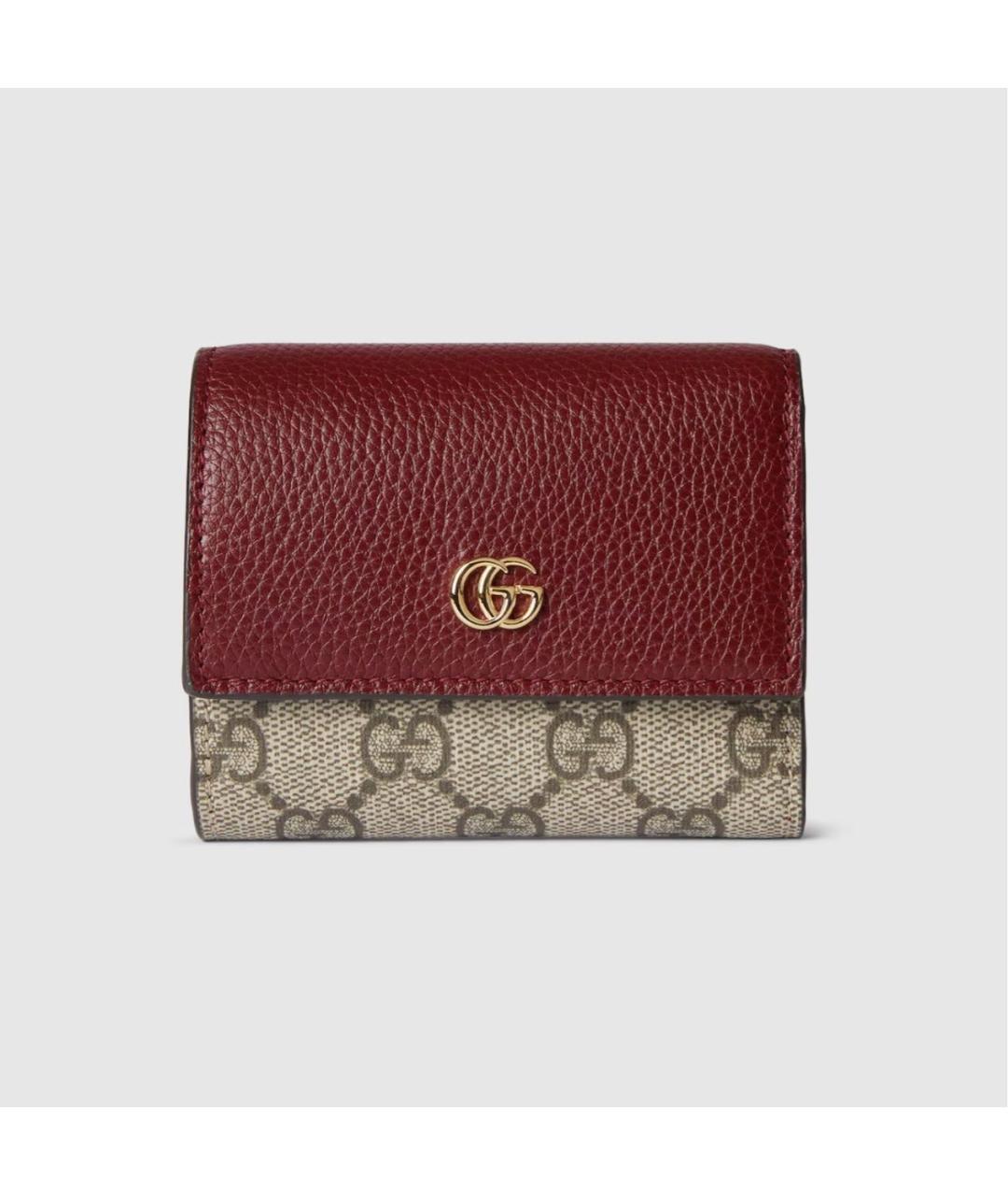 GUCCI Бордовый кожаный кошелек, фото 7