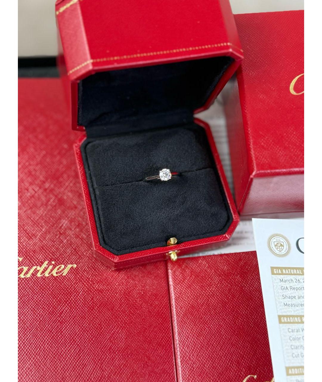 CARTIER Серебряное платиновое кольцо, фото 7