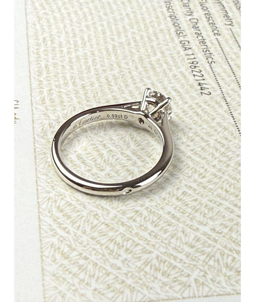 CARTIER Серебряное платиновое кольцо, фото 3