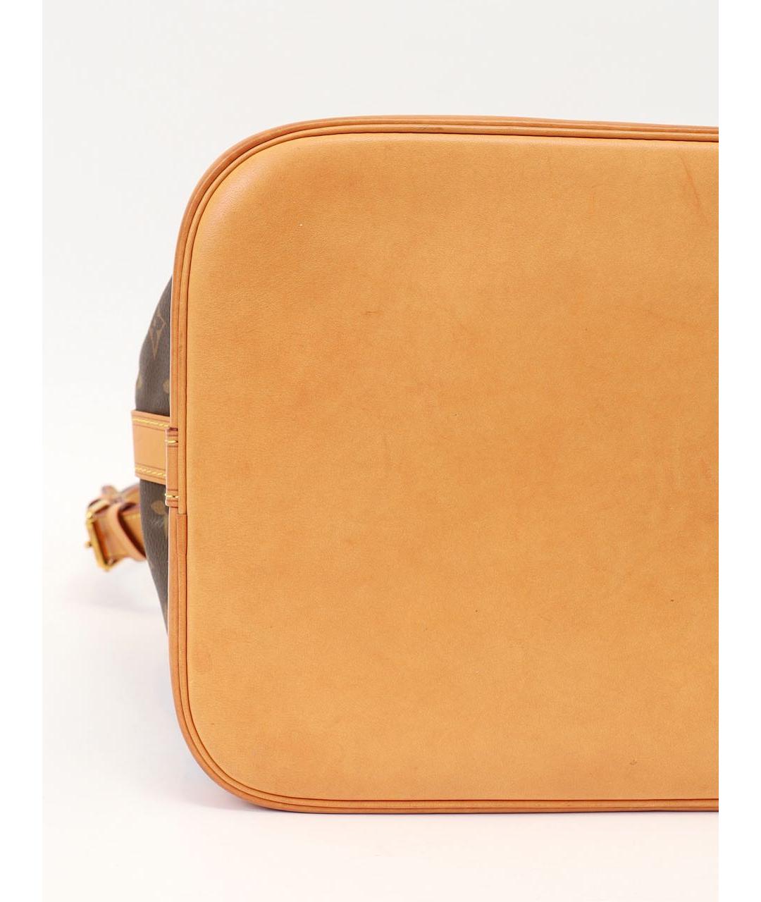 LOUIS VUITTON Коричневая кожаная сумка тоут, фото 6