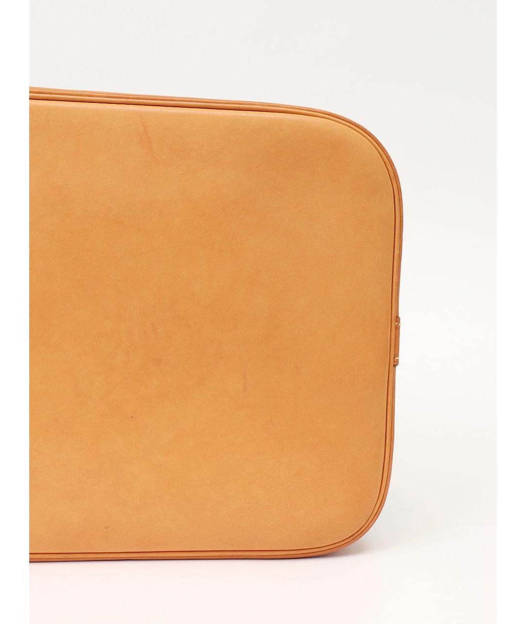 LOUIS VUITTON Коричневая кожаная сумка тоут, фото 7