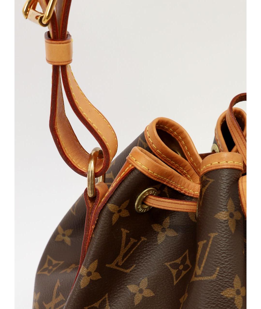 LOUIS VUITTON Коричневая кожаная сумка тоут, фото 4