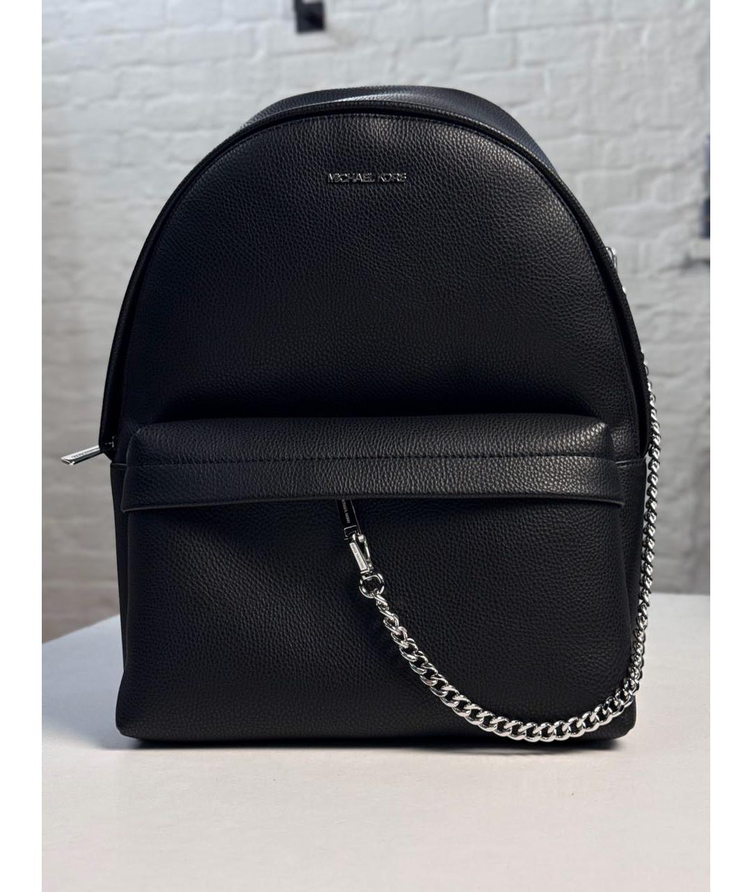 MICHAEL KORS Черный кожаный рюкзак, фото 9