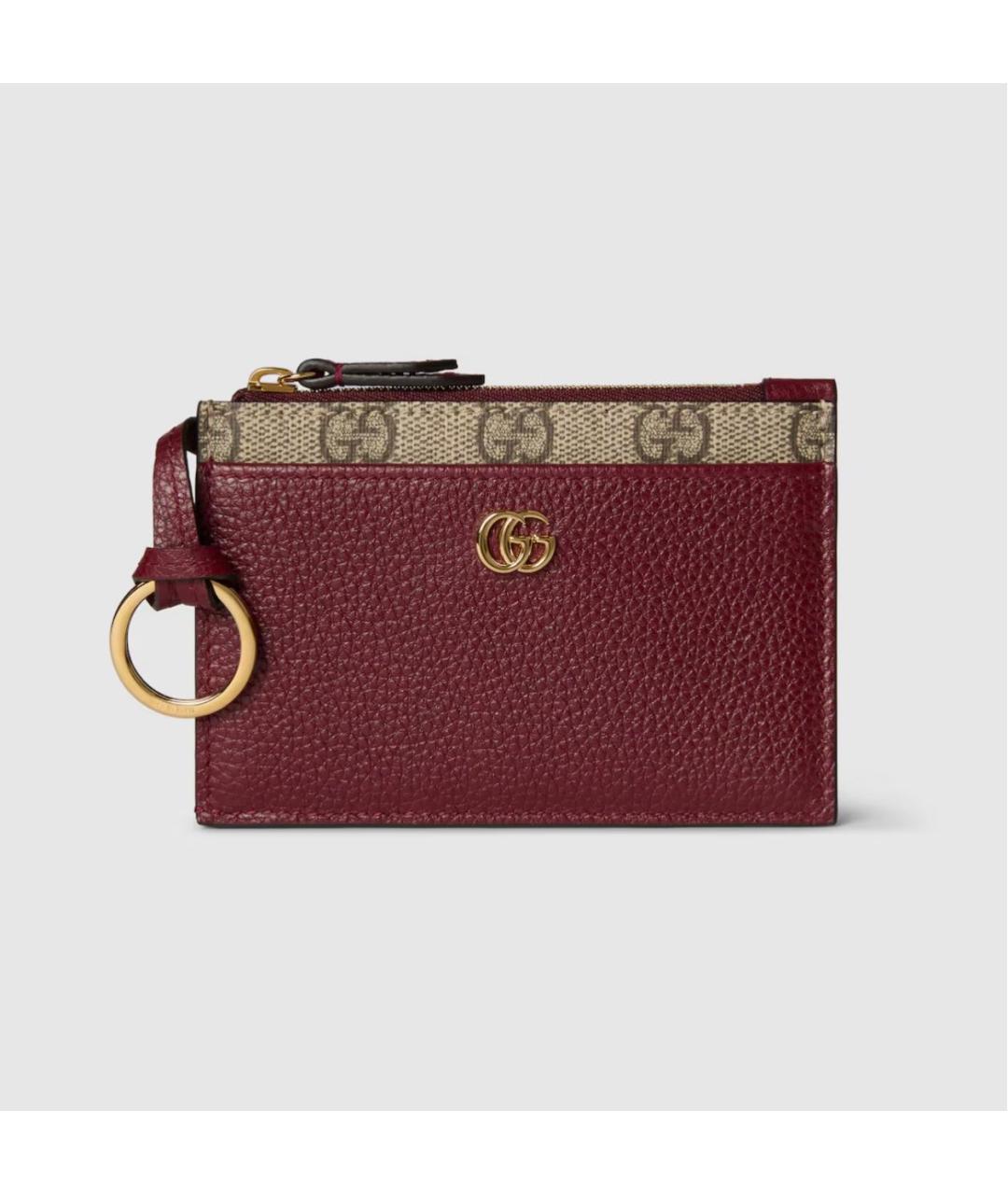 GUCCI Бордовая ключница, фото 6