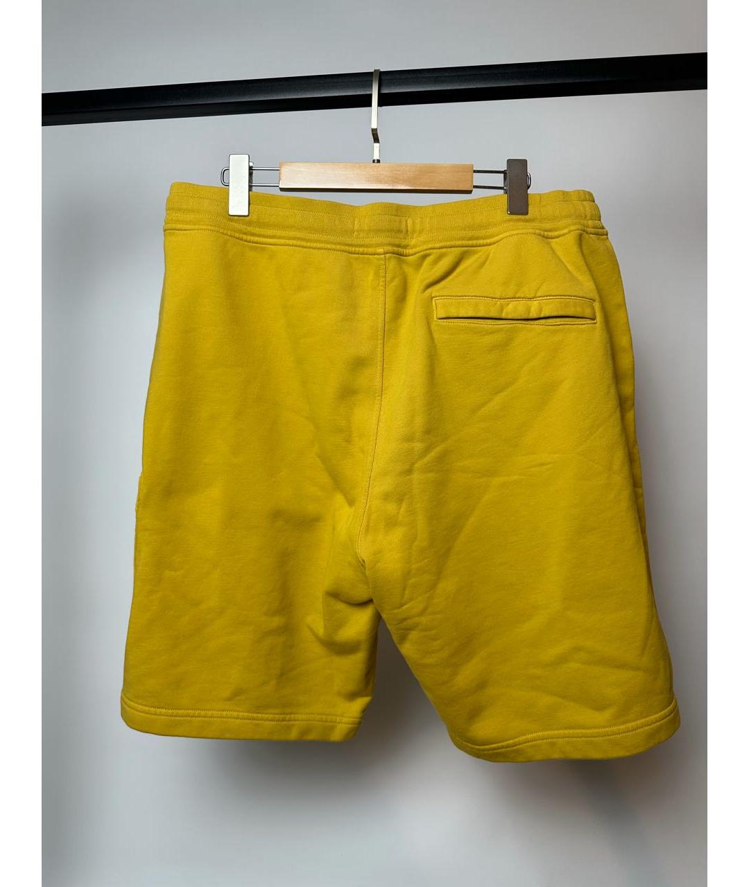 STONE ISLAND Желтые хлопковые шорты, фото 3