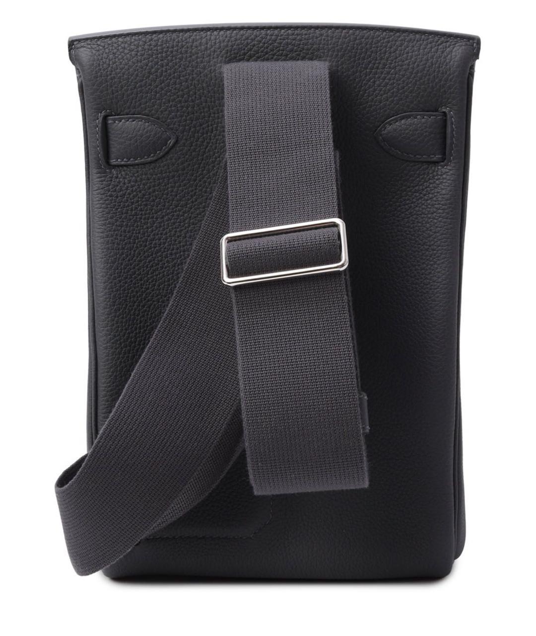 HERMES Серая кожаная сумка на плечо, фото 2