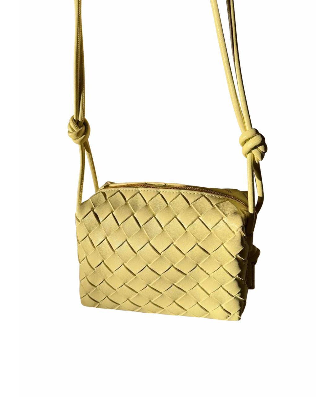 BOTTEGA VENETA Желтая кожаная сумка через плечо, фото 1