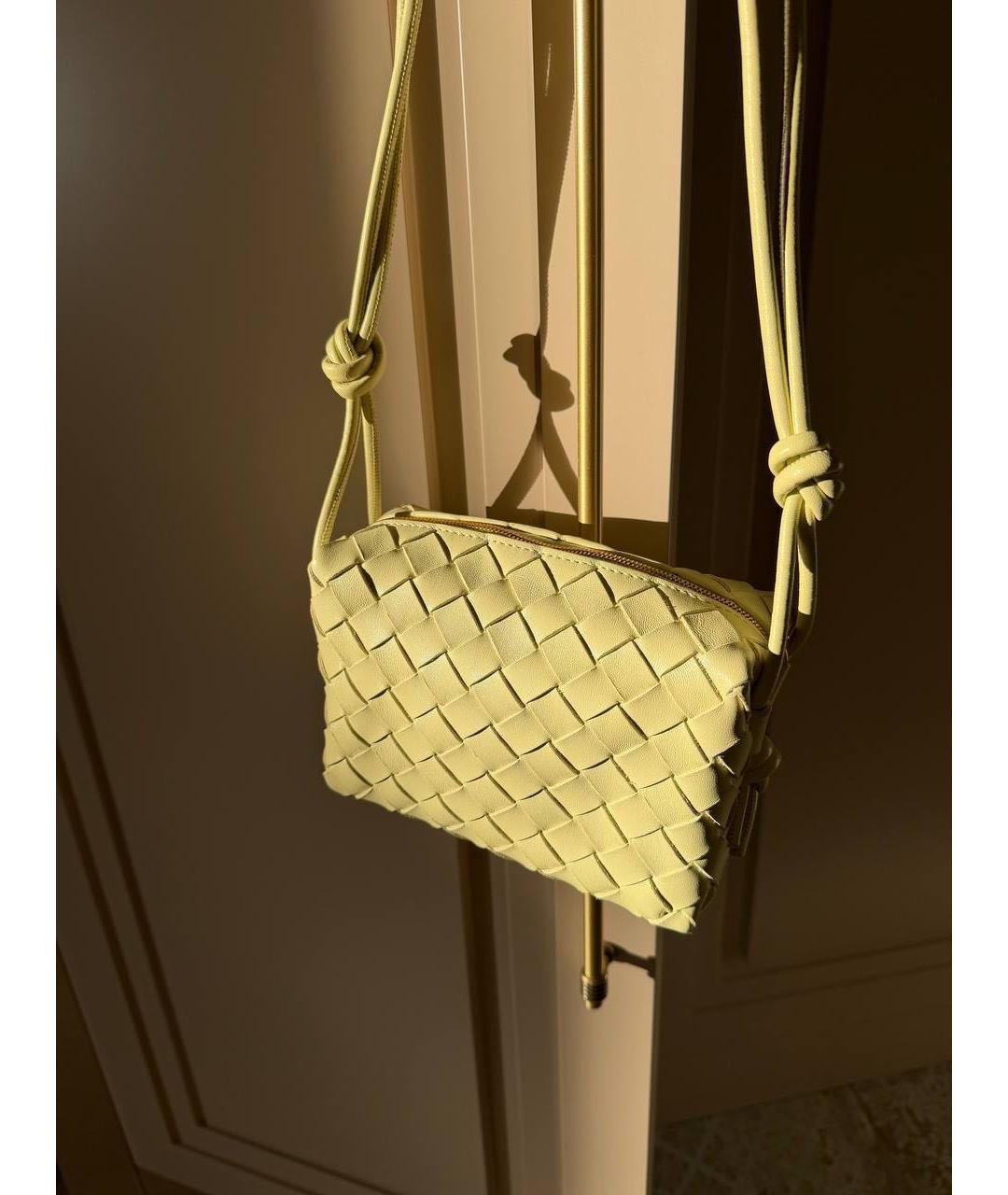 BOTTEGA VENETA Желтая кожаная сумка через плечо, фото 7