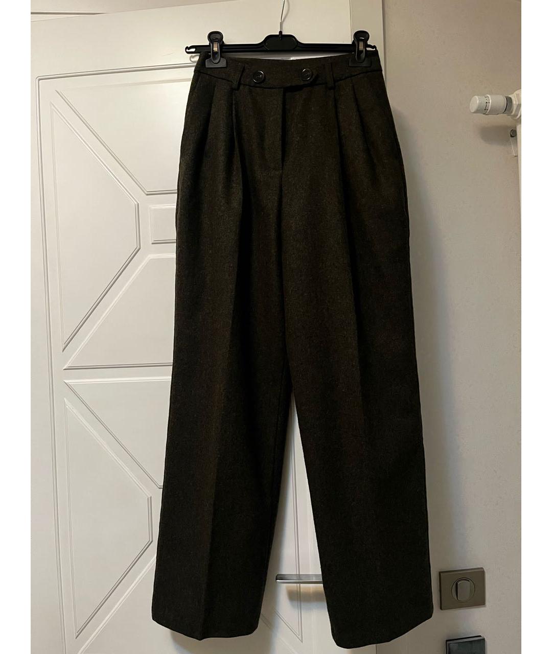 12 STOREEZ Зеленый шерстяной костюм с брюками, фото 2